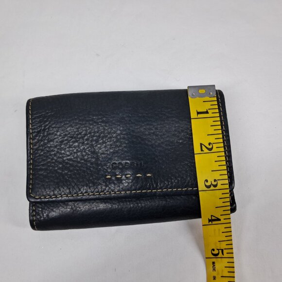 Fossil Black Soft Genuine Leather 3 Trifold Wallet - Picture 9 of 9